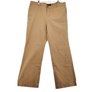 Eddie Bauer Pants Women's Straight Leg Canvas Chinos Brown Size 18